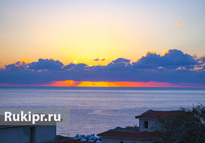 закат на Кипре фото Пафос хлорака